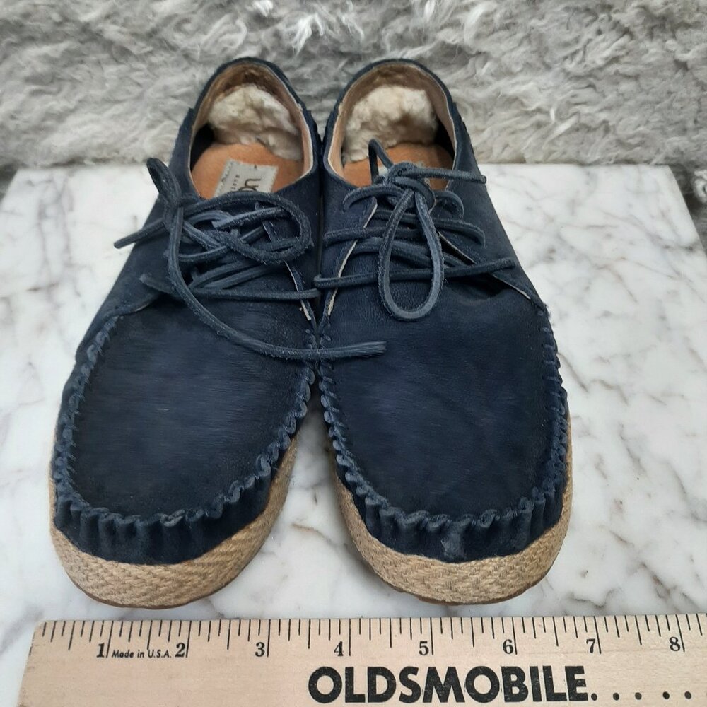 UGG Azin Moc Espadrille Suede Shoes Blue Size US 7 - Picture 2 of 7